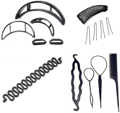 Artifice Set of 4 French Twist Magic Puff Braid Bun Maker Bumpit Hair Accessory Set(Black)
Artifice Set of 4 French Twist Magic Puff Braid Bun Maker Bumpit Hair Accessory Set(Black)