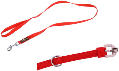 Furious3D Dog Collar & Leash(, Red