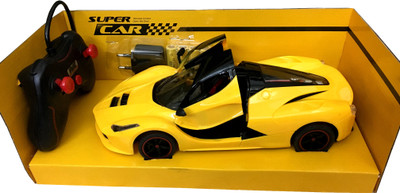 ClueSteps Remote Control Car Furious 4 Ferrari Max Speed (Wireless)(Yellow)