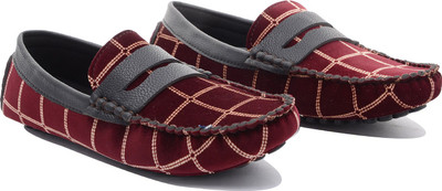 Aura Ease Loafers For Men(Maroon, Red