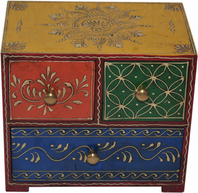 Desert Overseas Wooden Multicolor Hand Painted 3 Drawer Box Mulri Use Vanity Box(Multicolor)
Desert Overseas Wooden Multicolor Hand Painted 3 Drawer Box Mulri Use Vanity Box(Multicolor)