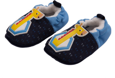 Kidofash BOOTIES-GIRAFE-606 Booties(Toe to Heel Length - 12 cm Blue)