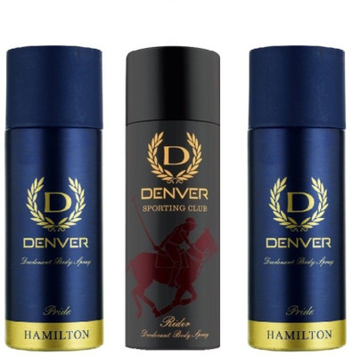 Denver Sporting Club New Rider & Pride Deodorant Spray - For Men(495 ml, Pack of 3)
Denver Sporting Club New Rider & Pride Deodorant Spray - For Men(495 ml, Pack of 3)