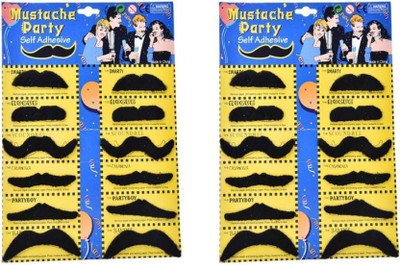PartyballoonsHK Fu Manchu Fake Moustache(Black)