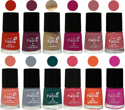 Fabia Matte Nail Polish Exclusive Combo Shock Orange Red, Mulberry, Golden, Raspberry, Lip, Bazooka Joe, Light Peach, Wild Gray Yonder, Dark Green, Shock Pink, Sour Orange, Pink Pink(Pack of 12)
Fabia Matte Nail Polish Exclusive Combo Shock Orange Red, Mulberry, Golden, Raspberry, Lip, Bazooka Joe, Light Peach, Wild Gray Yonder, Dark Green, Shock Pink, Sour Orange, Pink Pink(Pack of 12)