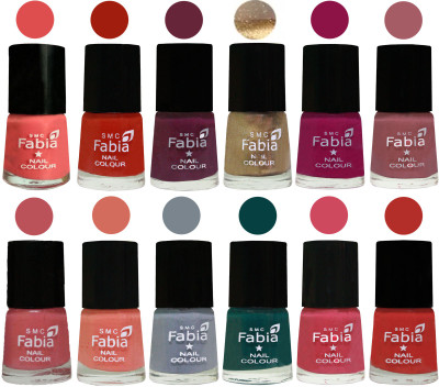 Fabia Matte Nail Polish Exclusive Combo Salmon, Shock Orange Red, Mulberry, Golden, Raspberry, Lip, Bazooka Joe, Light Peach, Wild Gray Yonder, Dark Green, Shock Pink, Dark Magenta(Pack of 12)
Fabia Matte Nail Polish Exclusive Combo Salmon, Shock Orange Red, Mulberry, Golden, Raspberry, Lip, Bazooka Joe, Light Peach, Wild Gray Yonder, Dark Green, Shock Pink, Dark Magenta(Pack of 12)