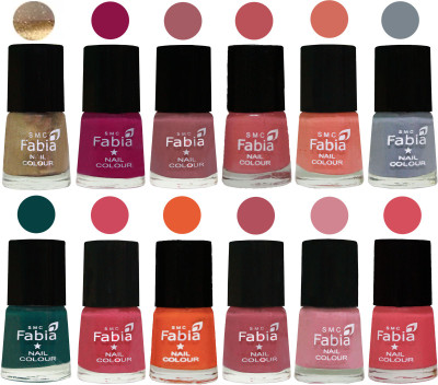 Fabia Matte Nail Polish Exclusive Combo Golden, Raspberry, Lip, Bazooka Joe, Light Peach, Wild Gray Yonder, Dark Green, Shock Pink, Sour Orange, Mauve Pink, Rose, Punch Pink(Pack of 12)
Fabia Matte Nail Polish Exclusive Combo Golden, Raspberry, Lip, Bazooka Joe, Light Peach, Wild Gray Yonder, Dark Green, Shock Pink, Sour Orange, Mauve Pink, Rose, Punch Pink(Pack of 12)