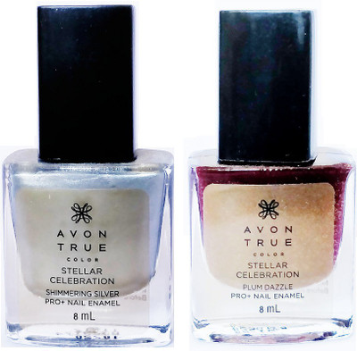 Avon TC Steller Celebration NWP+ SHIMMERING SILVER - Plum Dazzle(Pack of 2)