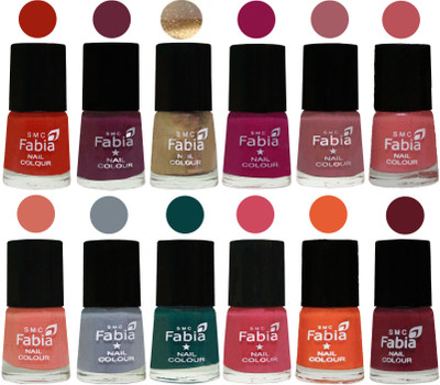Fabia Matte Nail Polish Exclusive Combo Shock Orange Red, Mulberry, Golden, Raspberry, Lip, Bazooka Joe, Light Peach, Wild Gray Yonder, Dark Green, Shock Pink, Sour Orange, Jam(Pack of 12)
Fabia Matte Nail Polish Exclusive Combo Shock Orange Red, Mulberry, Golden, Raspberry, Lip, Bazooka Joe, Light Peach, Wild Gray Yonder, Dark Green, Shock Pink, Sour Orange, Jam(Pack of 12)