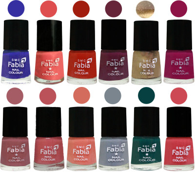 Fabia Matte Nail Polish Exclusive Combo Shock Blue, Salmon, Shock Orange Red, Mulberry, Golden, Raspberry, Lip, Bazooka Joe, Light Peach, Wild Gray Yonder, Dark Green, Strawberry(Pack of 12)
Fabia Matte Nail Polish Exclusive Combo Shock Blue, Salmon, Shock Orange Red, Mulberry, Golden, Raspberry, Lip, Bazooka Joe, Light Peach, Wild Gray Yonder, Dark Green, Strawberry(Pack of 12)