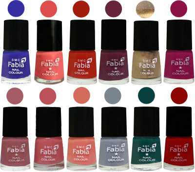 Fabia Matte Nail Polish Exclusive Combo Shock Blue, Salmon, Shock Orange Red, Mulberry, Golden, Raspberry, Lip, Bazooka Joe, Light Peach, Wild Gray Yonder, Dark Green, Red(Pack of 12)
Fabia Matte Nail Polish Exclusive Combo Shock Blue, Salmon, Shock Orange Red, Mulberry, Golden, Raspberry, Lip, Bazooka Joe, Light Peach, Wild Gray Yonder, Dark Green, Red(Pack of 12)