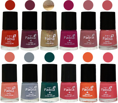 Fabia Matte Nail Polish Exclusive Combo Shock Orange Red, Mulberry, Golden, Raspberry, Lip, Bazooka Joe, Light Peach, Wild Gray Yonder, Dark Green, Shock Pink, Sour Orange, Punch Pink(Pack of 12)
Fabia Matte Nail Polish Exclusive Combo Shock Orange Red, Mulberry, Golden, Raspberry, Lip, Bazooka Joe, Light Peach, Wild Gray Yonder, Dark Green, Shock Pink, Sour Orange, Punch Pink(Pack of 12)