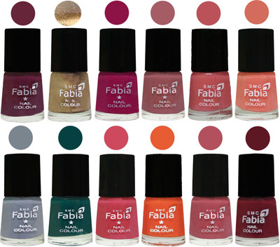 Fabia Matte Nail Polish Exclusive Combo Mulberry, Golden, Raspberry, Lip, Bazooka Joe, Light Peach, Wild Gray Yonder, Dark Green, Shock Pink, Sour Orange, Mauve Pink, Jam(Pack of 12)
Fabia Matte Nail Polish Exclusive Combo Mulberry, Golden, Raspberry, Lip, Bazooka Joe, Light Peach, Wild Gray Yonder, Dark Green, Shock Pink, Sour Orange, Mauve Pink, Jam(Pack of 12)