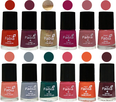 Fabia Matte Nail Polish Exclusive Combo Shock Orange Red, Mulberry, Golden, Raspberry, Lip, Bazooka Joe, Light Peach, Wild Gray Yonder, Dark Green, Shock Pink, Sour Orange, Wine(Pack of 12)
Fabia Matte Nail Polish Exclusive Combo Shock Orange Red, Mulberry, Golden, Raspberry, Lip, Bazooka Joe, Light Peach, Wild Gray Yonder, Dark Green, Shock Pink, Sour Orange, Wine(Pack of 12)
