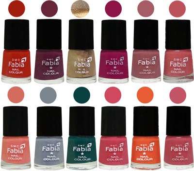 Fabia Matte Nail Polish Exclusive Combo Shock Orange Red, Mulberry, Golden, Raspberry, Lip, Bazooka Joe, Light Peach, Wild Gray Yonder, Dark Green, Shock Pink, Sour Orange, Light Pink(Pack of 12)
Fabia Matte Nail Polish Exclusive Combo Shock Orange Red, Mulberry, Golden, Raspberry, Lip, Bazooka Joe, Light Peach, Wild Gray Yonder, Dark Green, Shock Pink, Sour Orange, Light Pink(Pack of 12)