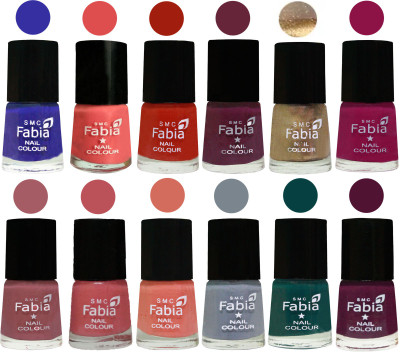Fabia Matte Nail Polish Exclusive Combo Shock Blue, Salmon, Shock Orange Red, Mulberry, Golden, Raspberry, Lip, Bazooka Joe, Light Peach, Wild Gray Yonder, Dark Green, Boysenberry(Pack of 12)
Fabia Matte Nail Polish Exclusive Combo Shock Blue, Salmon, Shock Orange Red, Mulberry, Golden, Raspberry, Lip, Bazooka Joe, Light Peach, Wild Gray Yonder, Dark Green, Boysenberry(Pack of 12)