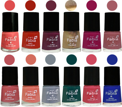 Fabia Matte Nail Polish Exclusive Combo Salmon, Shock Orange Red, Mulberry, Golden, Raspberry, Lip, Bazooka Joe, Light Peach, Wild Gray Yonder, Dark Green, Shock Pink, Shock Blue Dark(Pack of 12)
Fabia Matte Nail Polish Exclusive Combo Salmon, Shock Orange Red, Mulberry, Golden, Raspberry, Lip, Bazooka Joe, Light Peach, Wild Gray Yonder, Dark Green, Shock Pink, Shock Blue Dark(Pack of 12)