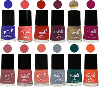Fabia Matte Nail Polish Exclusive Combo Shock Blue, Salmon, Shock Orange Red, Mulberry, Golden, Raspberry, Lip, Bazooka Joe, Light Peach, Wild Gray Yonder, Dark Green, Sour Orange(Pack of 12)
Fabia Matte Nail Polish Exclusive Combo Shock Blue, Salmon, Shock Orange Red, Mulberry, Golden, Raspberry, Lip, Bazooka Joe, Light Peach, Wild Gray Yonder, Dark Green, Sour Orange(Pack of 12)