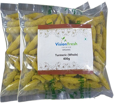 Vision Fresh Organic Turmeric (Whole Haldi) - 800 Gram - Pack of 2 (400 Gram Each)(2 x 400 g)
Vision Fresh Organic Turmeric (Whole Haldi) - 800 Gram - Pack of 2 (400 Gram Each)(2 x 400 g)