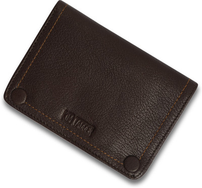 Kim Jagger Men Brown Genuine Leather Wallet(10 Card Slots)
