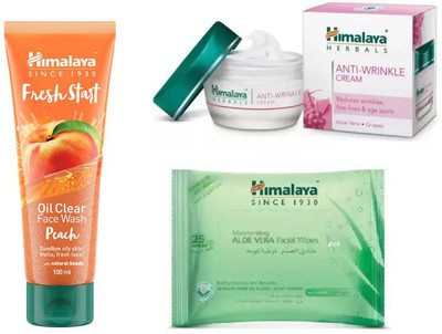 Himalaya fresh start oil clear peach face wash, anti wrinkle cream, moisturizing aloe vera facial wipes(Set of 3)
Himalaya fresh start oil clear peach face wash, anti wrinkle cream, moisturizing aloe vera facial wipes(Set of 3)