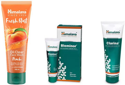 Himalaya fresh start oil clear peach face wash, bleminor anti blemish cream, clarina anti acne face mask(Set of 3)
Himalaya fresh start oil clear peach face wash, bleminor anti blemish cream, clarina anti acne face mask(Set of 3)