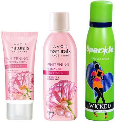 Avon Anew Naturals Rose and pearl powdery night cream (50 g) & NATURALS ROSE & ROSE PEARL TONER (100 ml) With one sparkle perfume spray 150 ml(Set of 3)
Avon Anew Naturals Rose and pearl powdery night cream (50 g) & NATURALS ROSE & ROSE PEARL TONER (100 ml) With one sparkle perfume spray 150 ml(Set of 3)