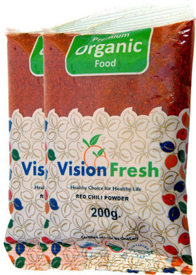 Vision Fresh Organic Red Chilly Powder (Lal Mirchi) - 400 Gram - Pack of 2 (200 Gram Each)(2 x 200 g)
Vision Fresh Organic Red Chilly Powder (Lal Mirchi) - 400 Gram - Pack of 2 (200 Gram Each)(2 x 200 g)