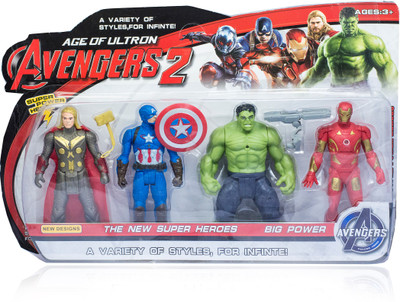 Apurbas Avengers Action Hero's Collection IronMan , HULK , Thor, Captain America(Multicolor)
Apurbas Avengers Action Hero's Collection IronMan , HULK , Thor, Captain America(Multicolor)