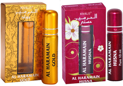 Kivalo Haramain Pure Original Gold & Husna Fragrance Roll On Attar Combo Pack of 2 x 10 ml For Women Floral Attar(Amber)
Kivalo Haramain Pure Original Gold & Husna Fragrance Roll On Attar Combo Pack of 2 x 10 ml For Women Floral Attar(Amber)