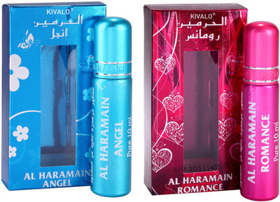 Kivalo Haramain Pure Original Angel & Romance Fragrance Roll On Attar Combo Pack of 2 x 10 ml For Women Floral Attar(Musk)
Kivalo Haramain Pure Original Angel & Romance Fragrance Roll On Attar Combo Pack of 2 x 10 ml For Women Floral Attar(Musk)