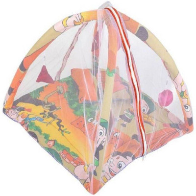 Chote Janab Cotton Kids BED CUM WITH MOSQUITO NET Mosquito Net (Chhota Bheem) Kids Crib(Fabric, Blue)