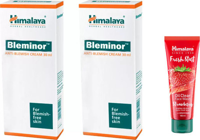 Himalaya Bleminor Anti-Blemish Cream, Fresh Start Oil Clear Strawberry Face Wash(Set of 3)
Himalaya Bleminor Anti-Blemish Cream, Fresh Start Oil Clear Strawberry Face Wash(Set of 3)