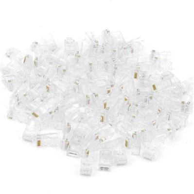 M Mod Con 50 pieces pack of Un-shielded RJ-45 Plug Connector CAT5 CAT5e CAT6 Network LAN Crimps Lan Adapter(100 Mbps)
M Mod Con 50 pieces pack of Un-shielded RJ-45 Plug Connector CAT5 CAT5e CAT6 Network LAN Crimps Lan Adapter(100 Mbps)