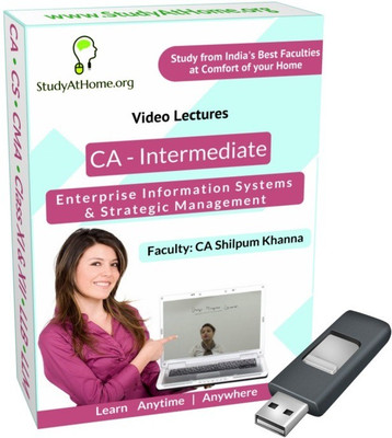 StudyAtHome.org CA Intermediate - Enterprise Information Systems & Strategic Management Video Lectures(Pendrive)
StudyAtHome.org CA Intermediate - Enterprise Information Systems & Strategic Management Video Lectures(Pendrive)