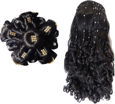 RZ World ArtificialhairB47 Hair Accessory Set(Black)