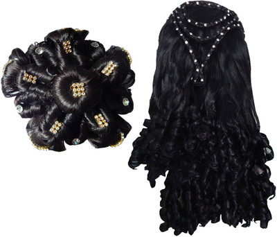 RZ World ArtificialhairB44 Hair Accessory Set(Black)