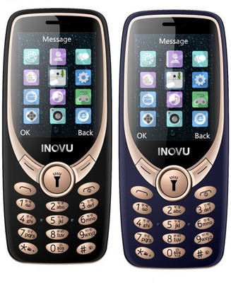 Inovu A9 Combo of 2 Mobile(Black, Gold & Blue, Gold)
