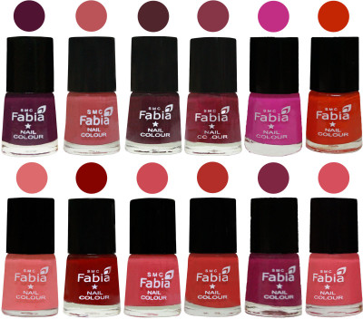 Fabia Exclusive Nail Polish Set of 12 pcs. Boysenberry-Peach-Wine-Wine Red-Pink Pink-Fire Orange-Baby Pink-Bold Red-Strawberry-Candy Orange-Dark Magenta-Punch Pink(Pack of 12)
Fabia Exclusive Nail Polish Set of 12 pcs. Boysenberry-Peach-Wine-Wine Red-Pink Pink-Fire Orange-Baby Pink-Bold Red-Strawberry-Candy Orange-Dark Magenta-Punch Pink(Pack of 12)