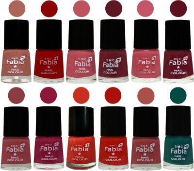 Fabia Exclusive Nail Polish Set of 12 pcs. coral-Red-Coral Pink -Jam-Light Pink-Maroon-Dark Nude-Pure Wine-Orange-Reddish Red-Dark Peach-Pine Green(Pack of 12)
Fabia Exclusive Nail Polish Set of 12 pcs. coral-Red-Coral Pink -Jam-Light Pink-Maroon-Dark Nude-Pure Wine-Orange-Reddish Red-Dark Peach-Pine Green(Pack of 12)