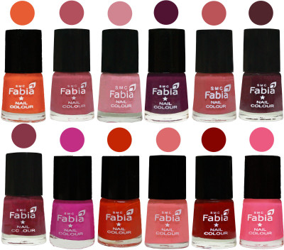 Fabia Exclusive Nail Polish Set of 12 pcs. Sour Orange-Mauve Pink-Rose-Boysenberry-Peach-Wine-Wine Red-Pink Pink-Fire Orange-Baby Pink-Bold Red-Shock Pink Light(Pack of 12)
Fabia Exclusive Nail Polish Set of 12 pcs. Sour Orange-Mauve Pink-Rose-Boysenberry-Peach-Wine-Wine Red-Pink Pink-Fire Orange-Baby Pink-Bold Red-Shock Pink Light(Pack of 12)