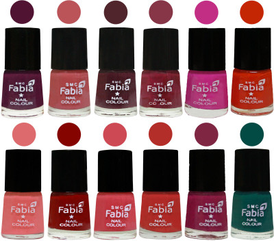 Fabia Exclusive Nail Polish Set of 12 pcs. Boysenberry-Peach-Wine-Wine Red-Pink Pink-Fire Orange-Baby Pink-Bold Red-Strawberry-Candy Orange-Dark Magenta-Pine Green(Pack of 12)
Fabia Exclusive Nail Polish Set of 12 pcs. Boysenberry-Peach-Wine-Wine Red-Pink Pink-Fire Orange-Baby Pink-Bold Red-Strawberry-Candy Orange-Dark Magenta-Pine Green(Pack of 12)