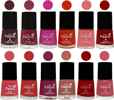 Fabia Exclusive Nail Polish Set of 12 pcs. Wine-Wine Red-Pink Pink-Fire Orange-Baby Pink-Bold Red-Strawberry-Candy Orange-Dark Magenta-coral-Red-Light Pink(Pack of 12)
Fabia Exclusive Nail Polish Set of 12 pcs. Wine-Wine Red-Pink Pink-Fire Orange-Baby Pink-Bold Red-Strawberry-Candy Orange-Dark Magenta-coral-Red-Light Pink(Pack of 12)