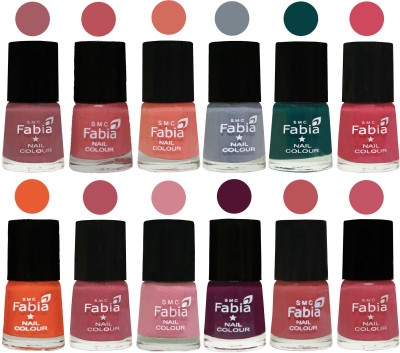 Fabia Exclusive Nail Polish Set of 12 pcs. Lip-Bazooka Joe-Light Peach-Wild Gray Yonder-Dark Green-Shock Pink-Sour Orange-Mauve Pink-Rose-Boysenberry-Peach-Light Pink(Pack of 12)
Fabia Exclusive Nail Polish Set of 12 pcs. Lip-Bazooka Joe-Light Peach-Wild Gray Yonder-Dark Green-Shock Pink-Sour Orange-Mauve Pink-Rose-Boysenberry-Peach-Light Pink(Pack of 12)