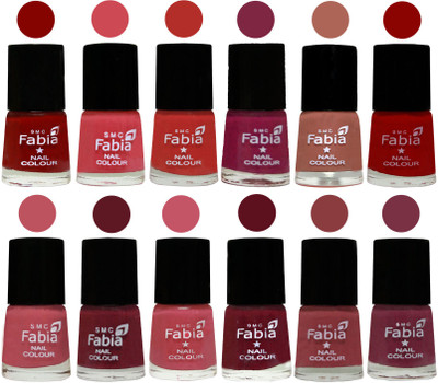 Fabia Exclusive Nail Polish Set of 12 pcs. Bold Red-Strawberry-Candy Orange-Dark Magenta-coral-Red-Coral Pink -Jam-Light Pink-Maroon-Dark Nude-Plum(Pack of 12)
Fabia Exclusive Nail Polish Set of 12 pcs. Bold Red-Strawberry-Candy Orange-Dark Magenta-coral-Red-Coral Pink -Jam-Light Pink-Maroon-Dark Nude-Plum(Pack of 12)