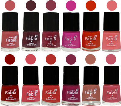 Fabia Exclusive Nail Polish Set of 12 pcs. Peach-Wine-Wine Red-Pink Pink-Fire Orange-Baby Pink-Bold Red-Strawberry-Candy Orange-Dark Magenta-coral-Light Pink(Pack of 12)
Fabia Exclusive Nail Polish Set of 12 pcs. Peach-Wine-Wine Red-Pink Pink-Fire Orange-Baby Pink-Bold Red-Strawberry-Candy Orange-Dark Magenta-coral-Light Pink(Pack of 12)