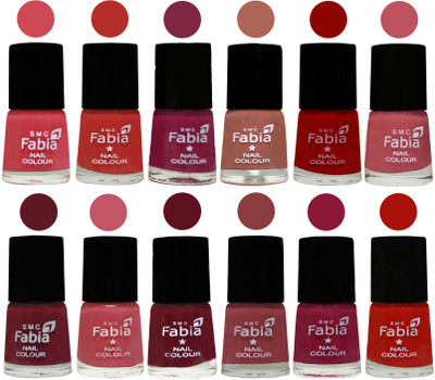 Fabia Exclusive Nail Polish Set of 12 pcs. Strawberry-Candy Orange-Dark Magenta-coral-Red-Coral Pink -Jam-Light Pink-Maroon-Dark Nude-Pure Wine-Reddish Red(Pack of 12)
Fabia Exclusive Nail Polish Set of 12 pcs. Strawberry-Candy Orange-Dark Magenta-coral-Red-Coral Pink -Jam-Light Pink-Maroon-Dark Nude-Pure Wine-Reddish Red(Pack of 12)