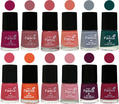 Fabia Exclusive Nail Polish Set of 12 pcs. Raspberry-Lip-Bazooka Joe-Light Peach-Wild Gray Yonder-Dark Green-Shock Pink-Sour Orange-Mauve Pink-Rose-Boysenberry-Pure Wine(Pack of 12)
Fabia Exclusive Nail Polish Set of 12 pcs. Raspberry-Lip-Bazooka Joe-Light Peach-Wild Gray Yonder-Dark Green-Shock Pink-Sour Orange-Mauve Pink-Rose-Boysenberry-Pure Wine(Pack of 12)