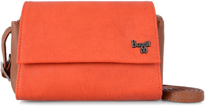 Baggit Women Orange PU Sling Bag