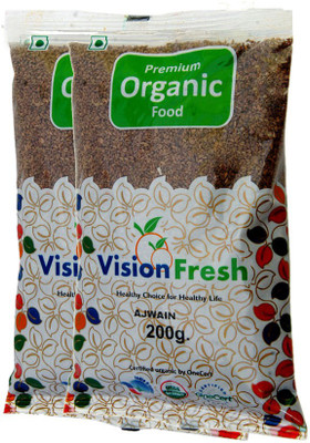 Vision Fresh Organic Ajwain (Carom Seed) - 400 Gram - Pack of 2 (200 Gram Each)(2 x 200 g)
Vision Fresh Organic Ajwain (Carom Seed) - 400 Gram - Pack of 2 (200 Gram Each)(2 x 200 g)